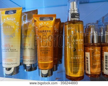 Lumene Finland Cosmetic Kit In Perfume And Cosmetics Store On February 25, 2020 In Russia, Tatarstan