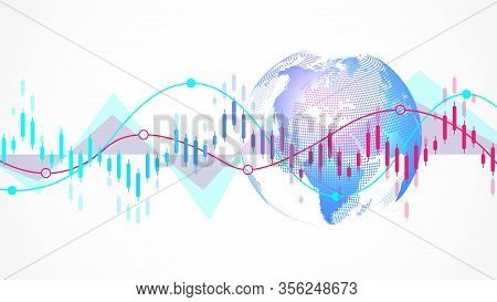 Stock Market Background Or Forex Trading Business Graph Chart For Financial Investment Concept. Busi