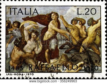 02 10 2020 Divnoe Stavropol Territory Russia The Postage Stamp Italy 1970 The 450th Anniversary Of T