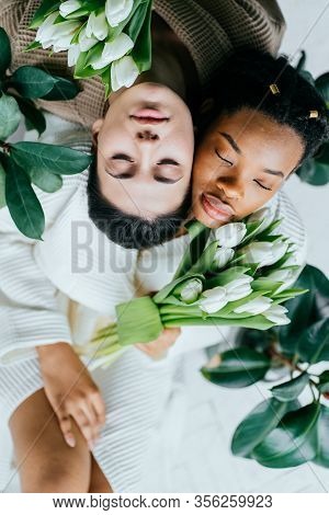 Different Races Woman Beauty Portrait Isolated On White African Girl And Caucasian Female