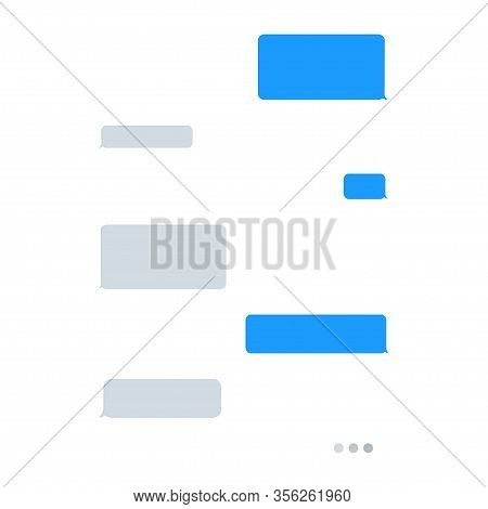 Set Of Chatting, Texting And Communication Icons In Bubble Style. Vector Eps 10