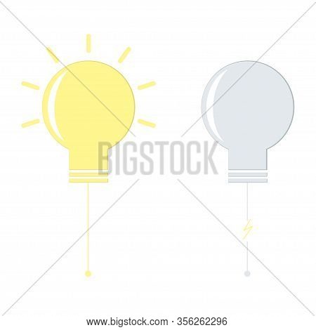 Lamps Of Idea, Flat Icons. Vector Eps 10