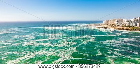 Wide Angle  View Of Bantry Bay And  Apartments In Cape Town South Africa