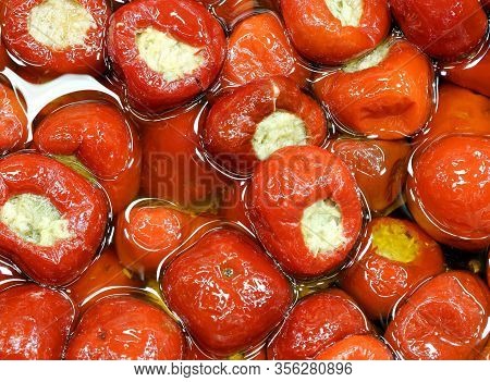 Peppers Stuffed With Tuna And Olive Oil A Typical Recipe Of The Mediterranean Countries