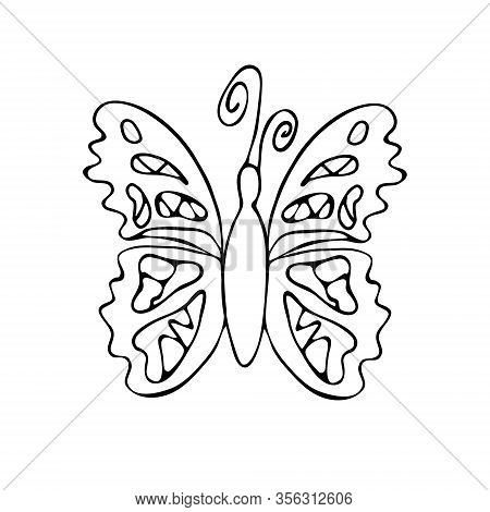Butterfly. An Insect With Two Pairs Of Pollen-covered Wings Of Various Colors. Stock Vector Illustra