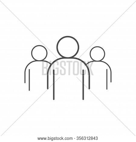 Crowd Of People Icon. Meeting Together. Vector Eps 10