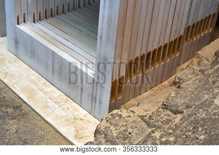 Joinery. Stacked Door Leafs. Wood Door Manufacturing Process. Furniture Manufacture.