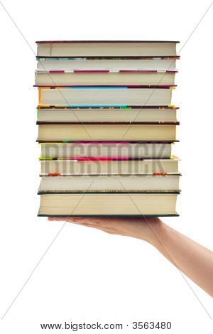 Stapel boeken In de Hand