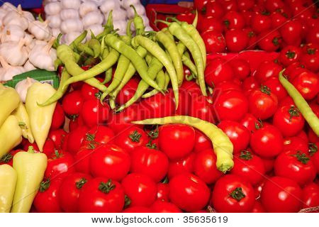 legumes em barracas