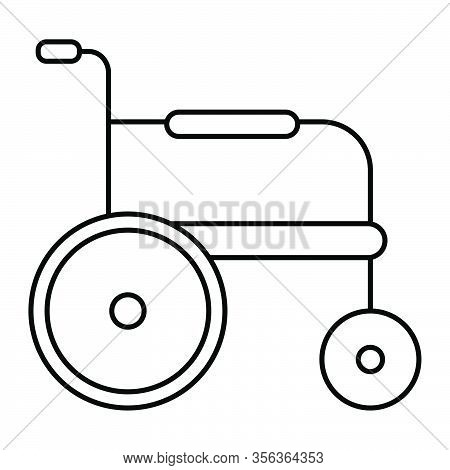 Wheelchair Side View. Vector Illustration In Black And White. Icon For Websites And Mobile Applicati