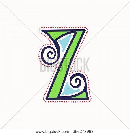 Z Letter Logo In True Celtic Knot-spiral Style. Perfect Typeface For For History Identity, Medieval 