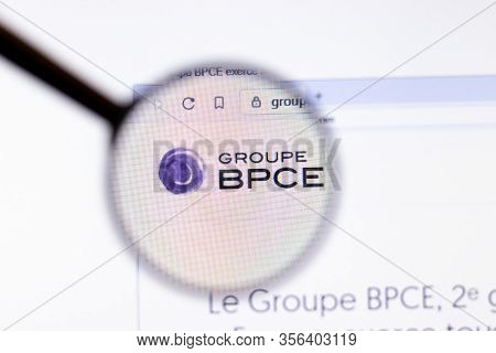 Los Angeles, California, Usa - 20 March 2020: Groupe Bpce Company Logo On Website Page Close-up On S