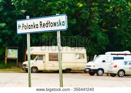 Gdynia, Poland - June 27, 2019: Camper Cars On Picnic Area Polanka Redlowska In Gdynia City. Camping