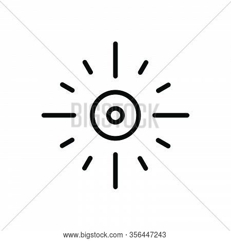 Black Line Icon For Center Focus Core Centralize Point