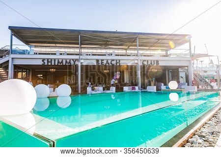 Infinity Pool At The Shimmy Beach Club At The V&a Waterfront Harbor