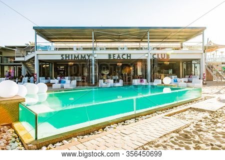 Infinity Pool At The Shimmy Beach Club At The V&a Waterfront Harbor