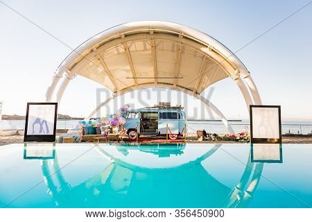 Infinity Pool At The Shimmy Beach Club At The V&a Waterfront Harbor
