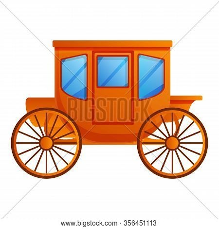 Traditional Carriage Icon. Cartoon Of Traditional Carriage Vector Icon For Web Design Isolated On Wh