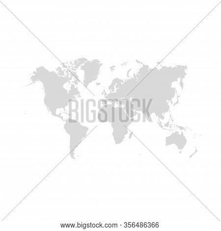 Stock Vector World Map Vector Isolated On White Background Flat Earth ...