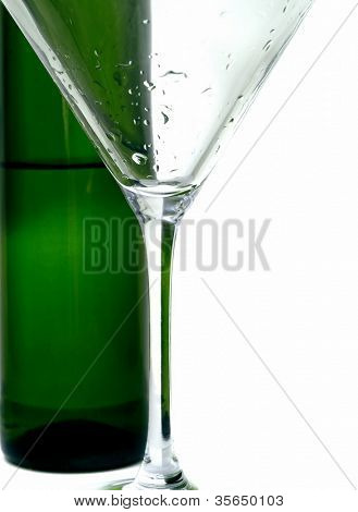 Abstrakt en isoleret foto med glas