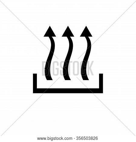 Heat Icon Three Arrow Up Concept On White