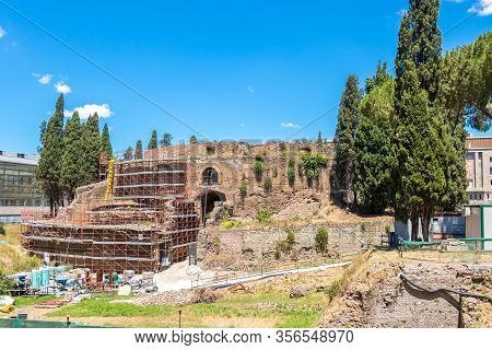 The Mausoleum Of Augustus Is A Large Tomb Built By The Roman Emperor Augustus In Rome, Italy