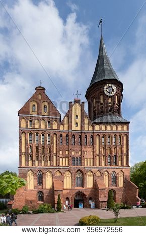 Kaliningrad, Russia - May 11, 2019: Konigsberg Cathedral On The Kant Island In Kaliningrad