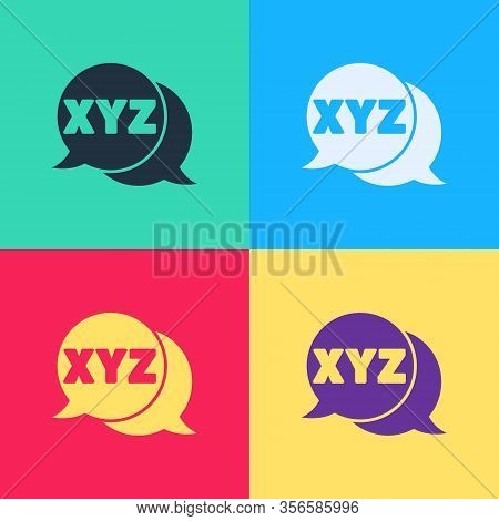 Pop Art Xyz Coordinate System Icon Isolated On Color Background. Xyz Axis For Graph Statistics Displ