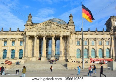 Berlin Germany 09 24 17: The Reichstag Officially Deutscher Bundestag  Plenarbereich Reichstagsgebau