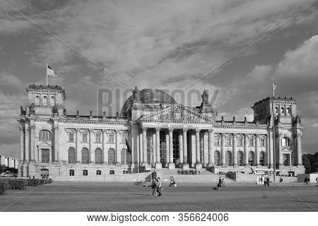 Berlin Germany 09 24 17: The Reichstag Officially Deutscher Bundestag  Plenarbereich Reichstagsgebau