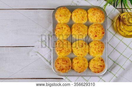 Cooked Cheese Bread Called Chipa. Cuisine Of Paraguay.