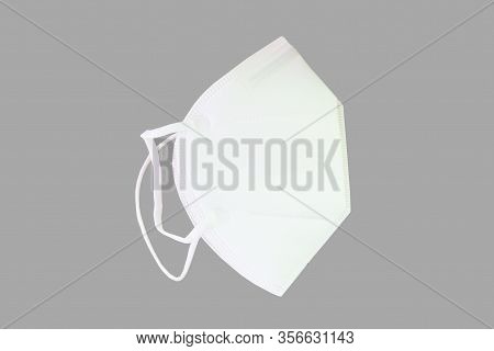 White N95 Mask On Gray Background For Dicut