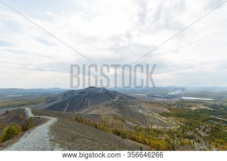 Steep Mountain Road. Ascent To The Pious Cross, Karabash. Chelyabinsk Region, The Dirtiest City On E
