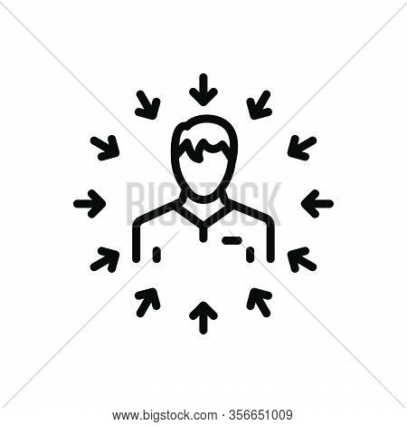 Black Line Icon For Me Self Oneself Yourself Himself Person