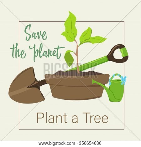 National Arbor Day. Vector Illustration With Leaves. Earth Day. Suitable For Greeting Card, Icon, Po