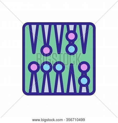 The Game Board Chips Icon Vector. The Game Board Chips Sign. Color Isolated Symbol Illustration
