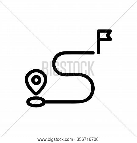 The Trail Icon Vector. The Trail Sign. Isolated Contour Symbol Illustration