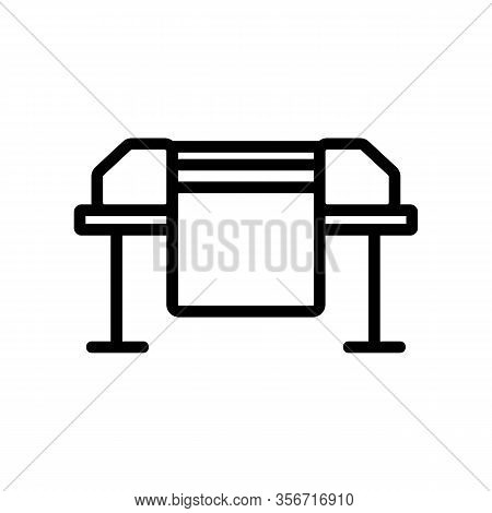 Large Format Printer Icon Vector. Large Format Printer Sign. Isolated Contour Symbol Illustration