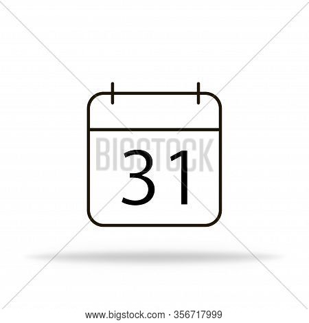 Calendar Icon In Flat Design With Shadow. Meeting Reminder. Vector Eps 10
