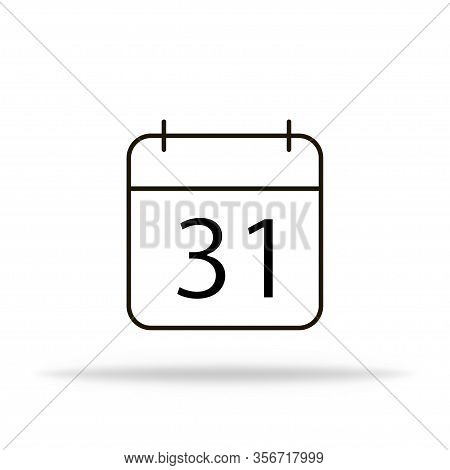 Calendar Icon In Flat Design With Shadow. Meeting Reminder. Vector Eps 10