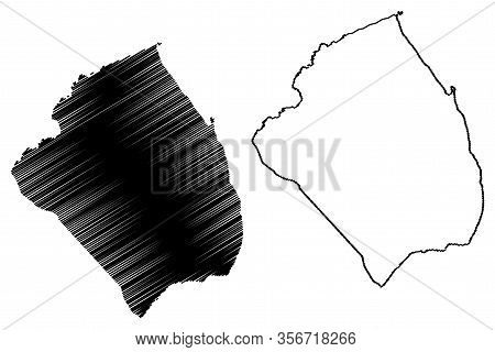 Obock Region (republic Of Djibouti, Horn Of Africa, Gulf Of Aden) Map Vector Illustration, Scribble 