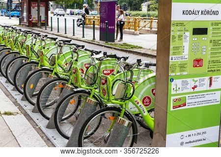 Budapest, Hungary - Mol Bubi Rental Bikes, Landscape On September 17 2019 In Hungary