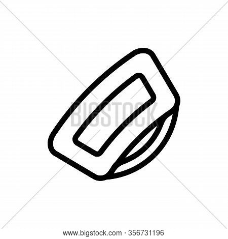 Beautiful Barrette For The Hair Icon Vector. Beautiful Barrette For The Hair Sign. Isolated Contour 