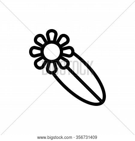 Womens Barrette Hair Icon Vector. Womens Barrette Hair Sign. Isolated Contour Symbol Illustration