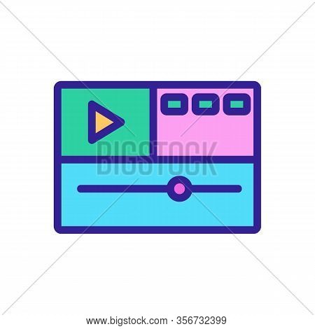 Video Montage Icon Vector. Video Montage Sign. Color Isolated Symbol Illustration