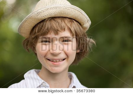 Cheerful Blonde Boy