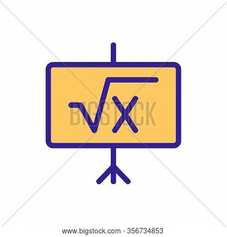 Exercise Math Icon Vector. Exercise Math Sign. Color Isolated Symbol Illustration