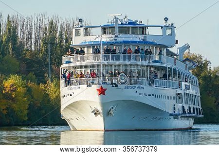 Volgograd, Russia - October 27, 2019. The Cruise Liner 