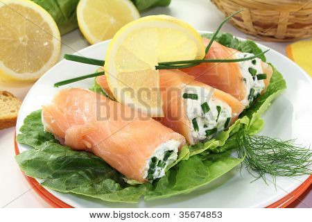 Røget laks roll