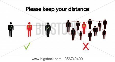 The Patient With The Virus Is Among People . Sick In The Crowd.